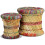 Berkfield Stools with Chindi Details 2 pcs Multicolour Bamboo 1