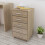 Berkfield Office Drawer Unit with Castors 5 Drawers Oak 1