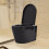 Berkfield Wall Hung Toilet Ceramic Black 1