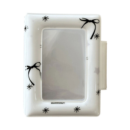3Inch PVC Card Album Cartoon Print Kpop Idol-Black bow