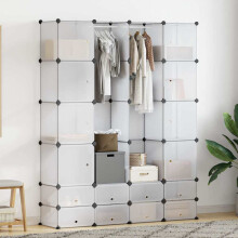 Berkfield Modular Cabinet 18 Compartments White 37x146x180.5 cm
