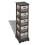 Berkfield Wooden Storage Rack 5 Weaving Baskets Brown 1