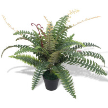 Berkfield Artificial Fern Plant with Pot 60 cm Green