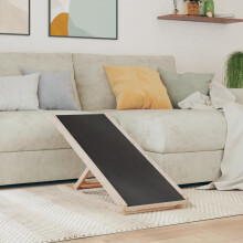 Berkfield Dog Ramp Grey 100x40 cm Solid Wood Fir