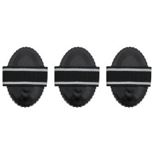 Berkfield Curry Combs 3 pcs Black Steel