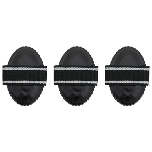 Berkfield Curry Combs 3 pcs Black Steel