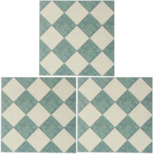 3Pcs Mini House Flooring Green Simulation Retro Floor Tile Props