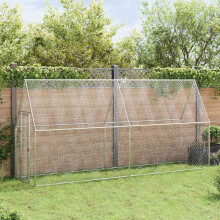Berkfield Chicken Cage Silver 100x100x190 cm Galvanised Steel