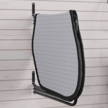 Berkfield Saddle Pad Rack 3 Arms Black Iron
