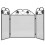 Berkfield 3-panel Fireplace Screen Iron Black 1