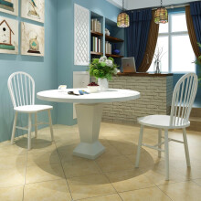 Berkfield Dining Chairs 2 pcs White Solid Rubber Wood