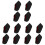 6Pairs Comfortable Black Heel Warm Covers for Home Heel Support 1