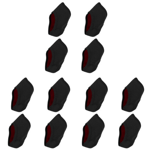 6Pairs Comfortable Black Heel Warm Covers for Home Heel Support