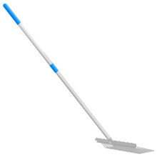 Berkfield Pitchfork Handle Telescopic Silver Steel