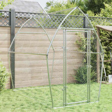 Berkfield Chicken Cage Silver 200x105x182 cm Galvanised Steel