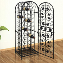 Berkfield Wine Rack for 45 Bottles Metal