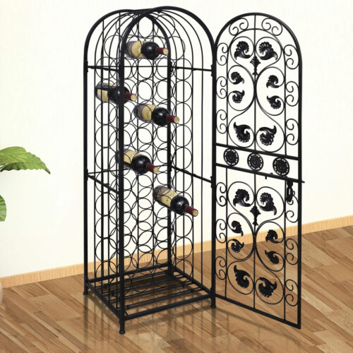 Berkfield Wine Rack for 45 Bottles Metal