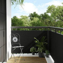 Berkfield Balcony Screen Black 400x100 cm Poly Rattan