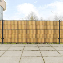 Berkfield Balcony Screens 10 pcs Light Brown 255x19 cm Poly Rattan
