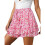 Women'S Ruffled Skirt Rose Red Floral Patterns M 1