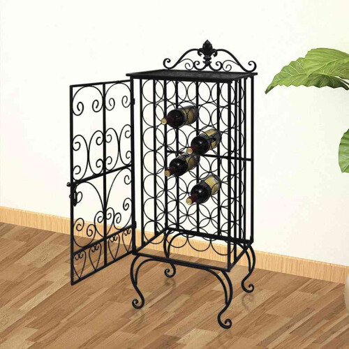 Berkfield Wine Rack for 28 Bottles Metal