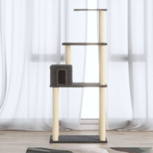 Berkfield Cat Tree with Sisal Scratching Posts Dark Grey 147 cm