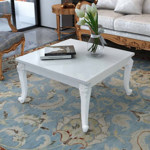 Berkfield Coffee Table 80x80x42 cm High Gloss White