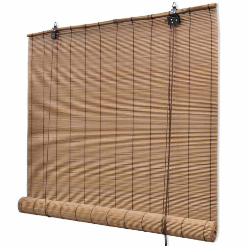 Berkfield Brown Bamboo Roller Blinds 100 x 160 cm
