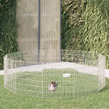 Berkfield Free Range Animal Enclosure 12-Panel 54x60 cm Galvanised Iron