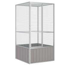 Berkfield Bird Cage Grey 111x107x211.5 cm Galvanised Steel