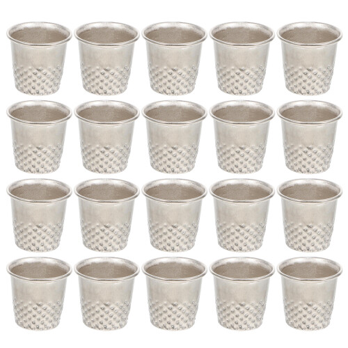 20Pcs Heavy Duty Alloy Sewing Thimble Caps for Needlework and Knitting