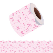 Elegante strik geschulpte prikborden grenssticker-Roze