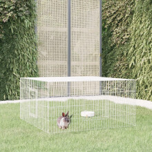Berkfield Rabbit Cage 110x110x55 cm Galvanised Iron