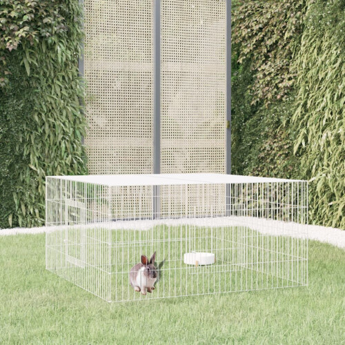 Berkfield Rabbit Cage 110x110x55 cm Galvanised Iron