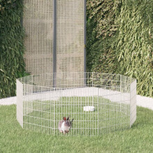 Berkfield Free Range Animal Enclosure 10-Panel 54x60 cm Galvanised Iron