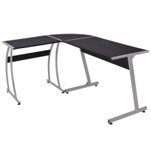 Berkfield Corner Desk L-Shaped Black