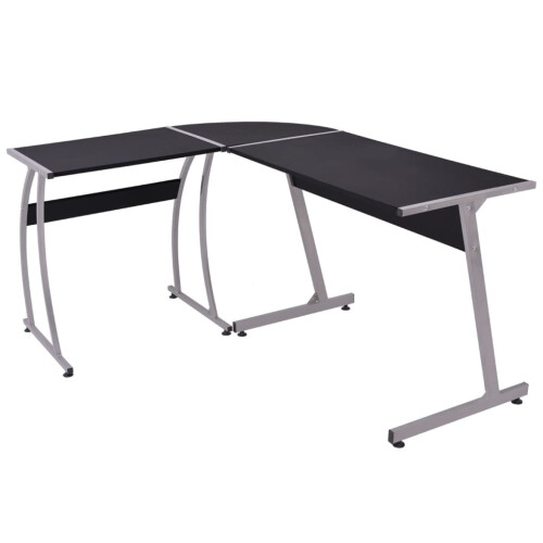 Berkfield Corner Desk L-Shaped Black