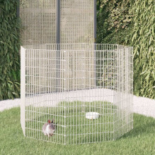Berkfield Free Range Animal Enclosure 8-Panel 54x100 cm Galvanised Iron