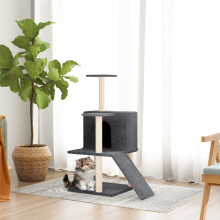 Berkfield Cat Tree with Sisal Scratching Posts Dark Grey 82 cm