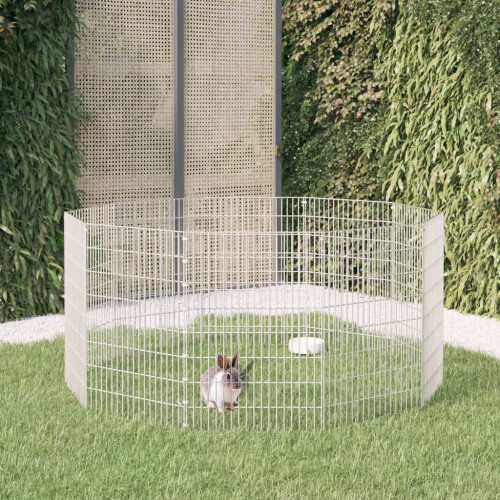 Berkfield Free Range Animal Enclosure 10-Panel 54x80 cm Galvanised Iron