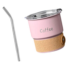 Tasse à café en acier inoxydable, tasse de voiture isolée à-Rose