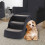 Berkfield Folding 3-Step Dog Stairs Black 1