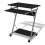 Berkfield Compact Computer Desk with Pull-out Keyboard Tray Black 1