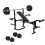 Folding Weight Bench Dumbbell Barbell Set Home Gym 1