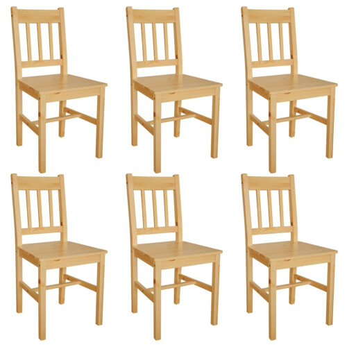 Berkfield Dining Chairs 6 pcs Pinewood