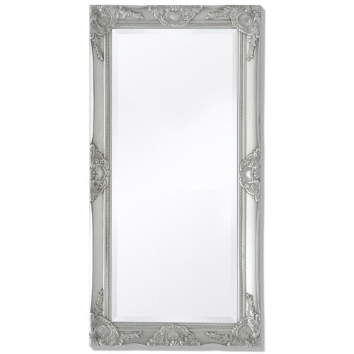 Berkfield Wall Mirror Baroque Style 100x50 cm Silver