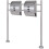 Double Mailbox on Stand Stainless Steel 1