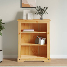 Berkfield 3-Tier Bookcase Mexican Pine Corona Range 80x29x100 cm