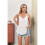 Casual Spaghetti Strap Cami White XXL 4