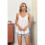 Casual Spaghetti Strap Cami White M 2
